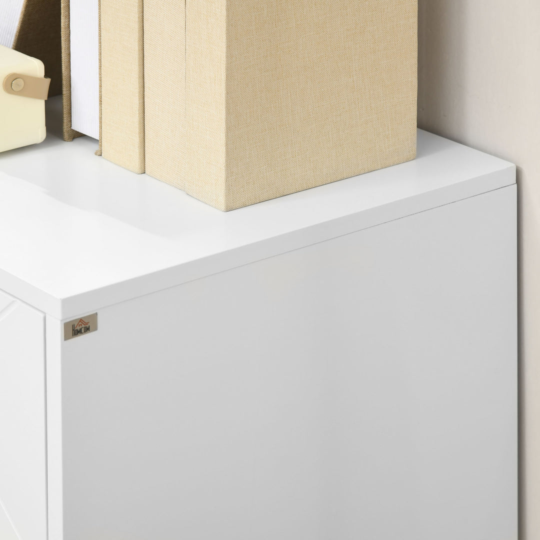 HOMCOM Slim Sideboard Cabinet, Storage with Golden Hairpin Legs 3