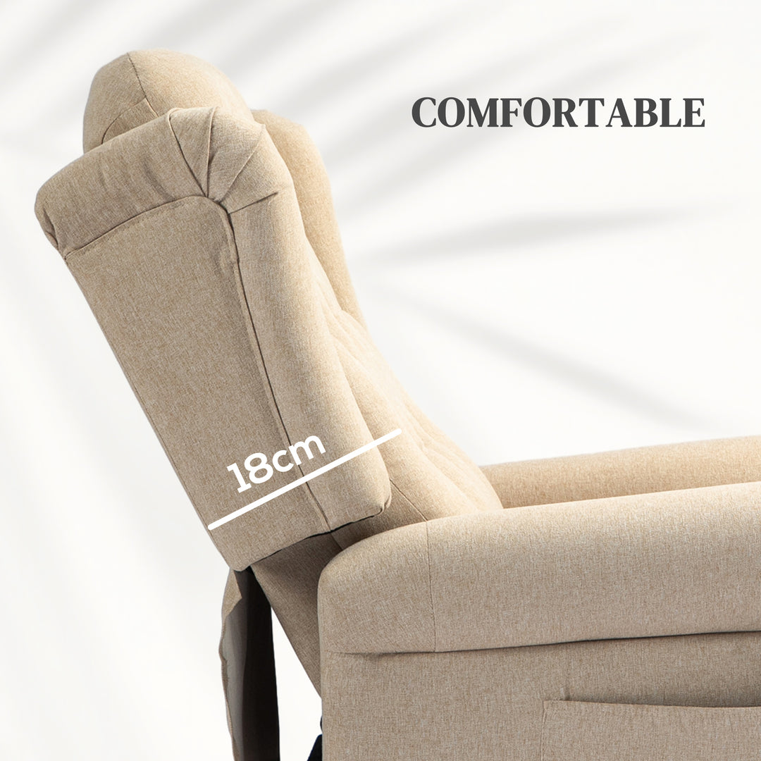 45° Lifting Riser and Recliner Armchair - Beige