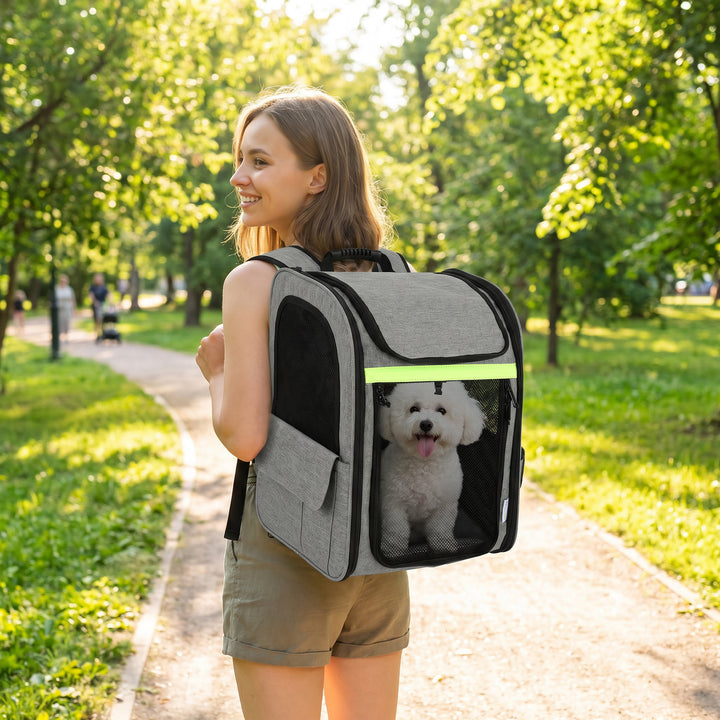 Dog Carrier Backpack Expandable, Breathable Pet Carrier Bag for Small 
