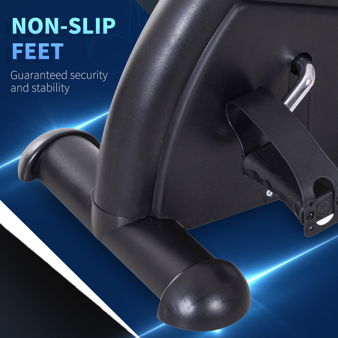 MCL Mini Exercise Bike, Portable Pedal Exerciser, Under Desk Bike with LCD Display for Legs and Arms Training, Black