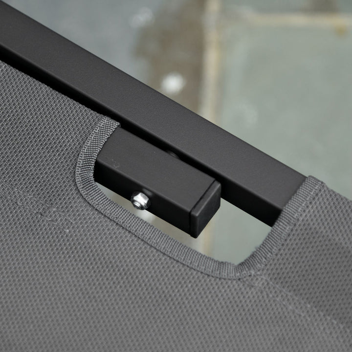 MCL Sun Lounger Relaxed Recliner with 5-Position Adjustable Backrest Aluminium Frame for Pool, Sun Bathing, Grey