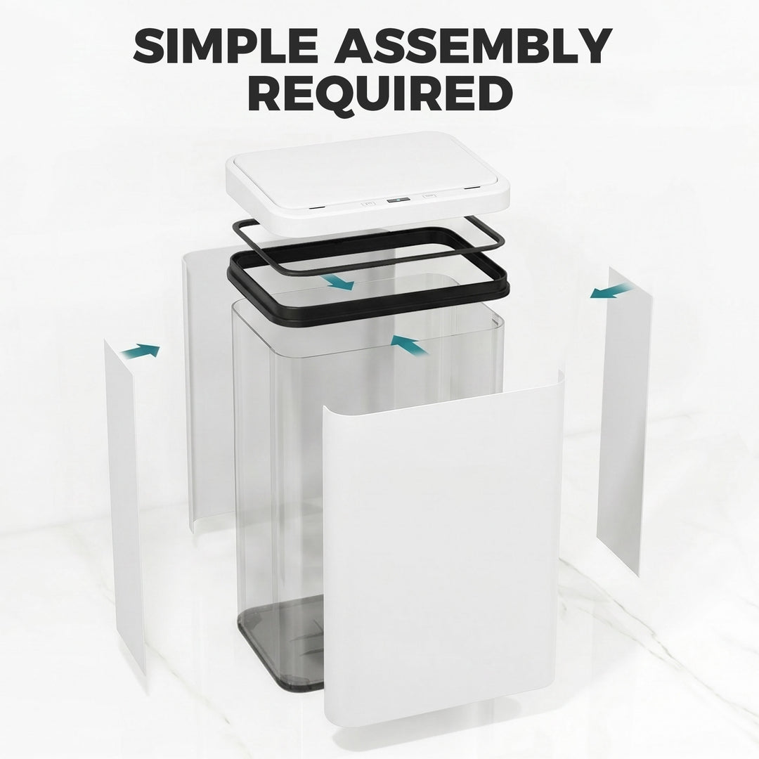 40L Sensor Bin with Soft-Close Lid, Stainless Steel Automatic Touchles