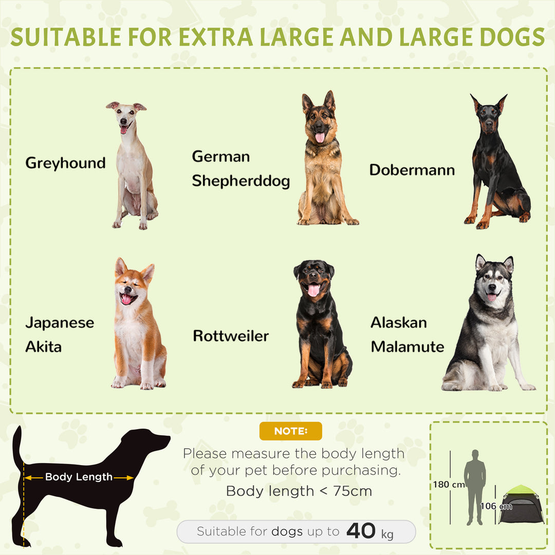 Foldable Dog Cat Tent with Water-Resistant Oxford, Carry Bag for Extra Large Dog, Green