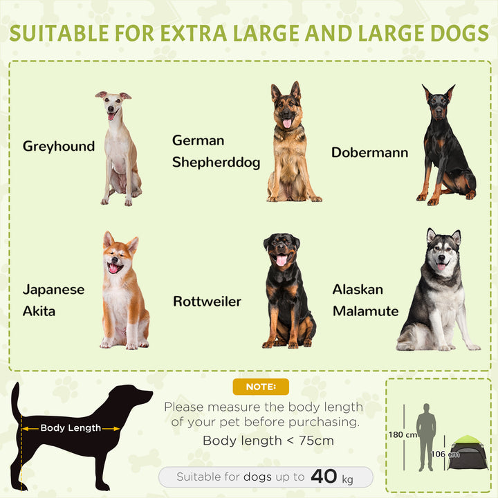 Foldable Dog Cat Tent with Water-Resistant Oxford, Carry Bag for Extra Large Dog, Green