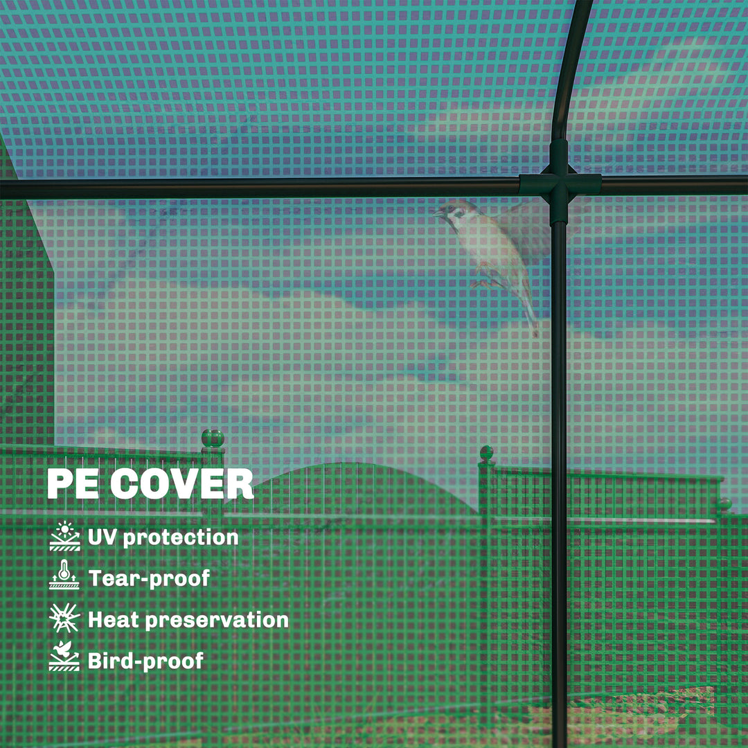 Mini Greenhouse, Garden Tomato Growhouse with Roll-Up Door and 2 Mesh 