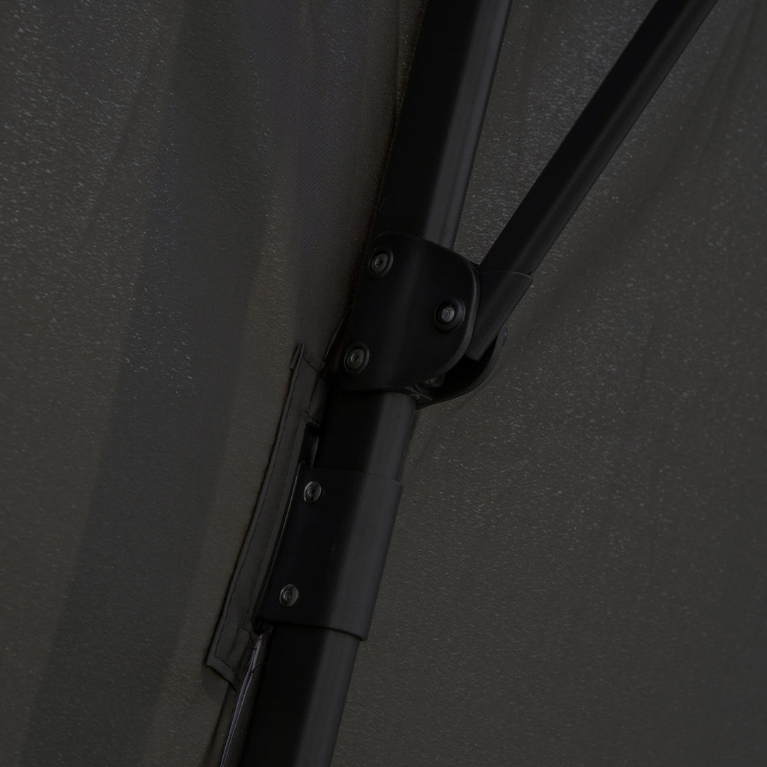 MCL Cantilever Parasol 360 Degree Rotation Angle Adjustment Outdoor Market Garden Umbrella - Dark Grey