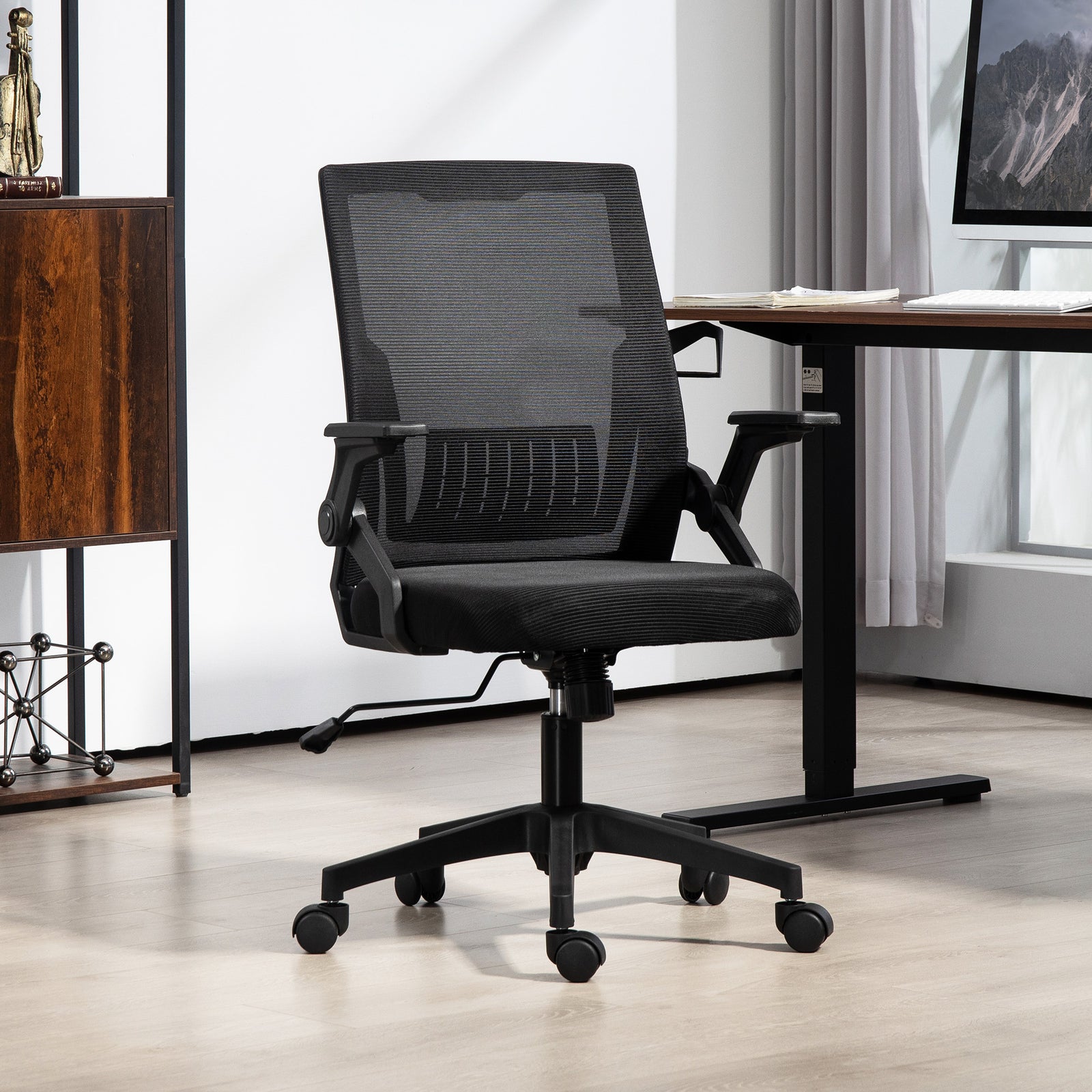 Office Chair, with Lumbar Support - Black