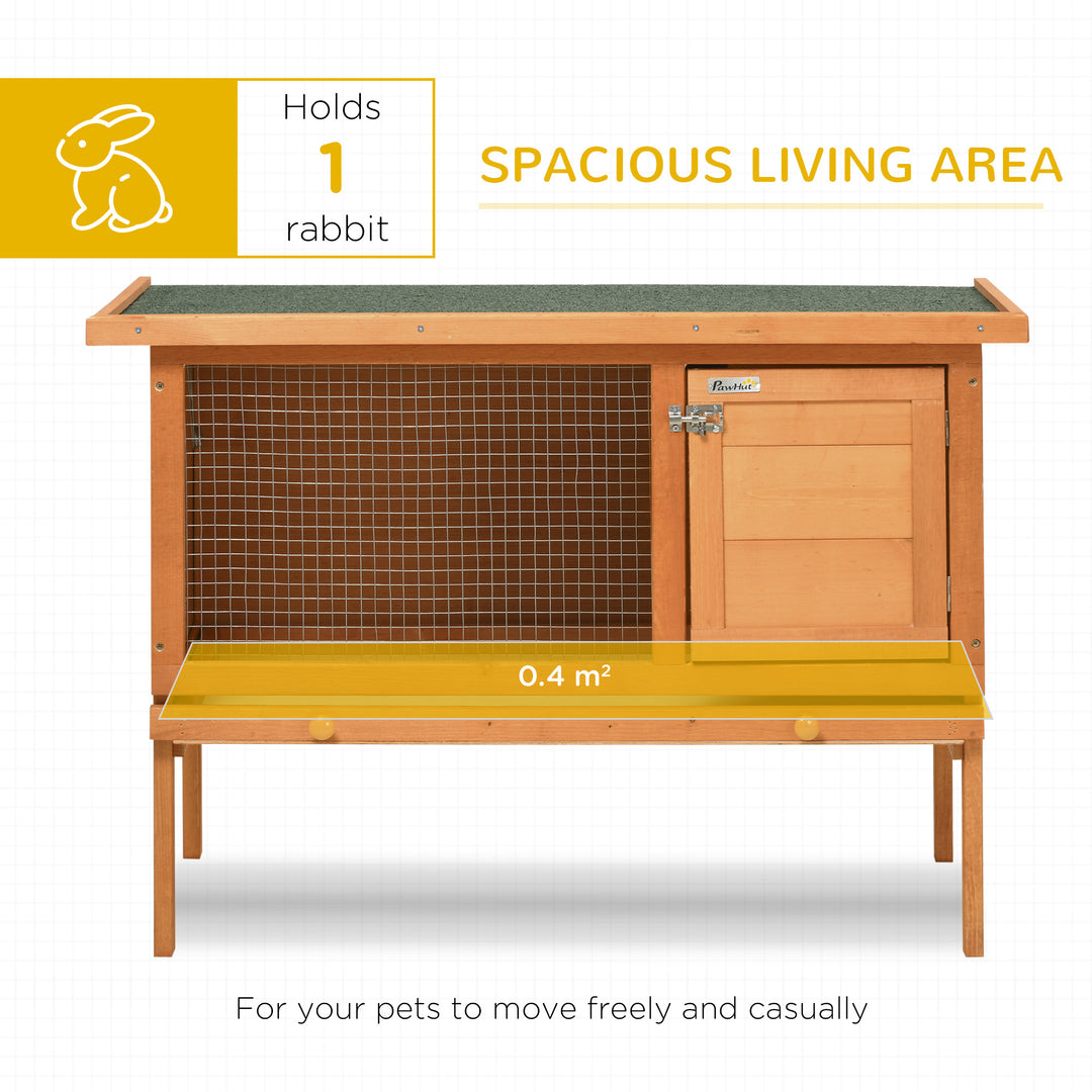 Pawhut Rabbit Hutch,90Lx45Wx65H cm-Fir Wood | Aosom UK