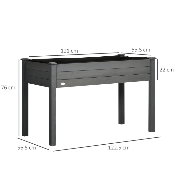 Raised Bed for Garden, Wooden Elevated Planter Box with Bed Liner, for