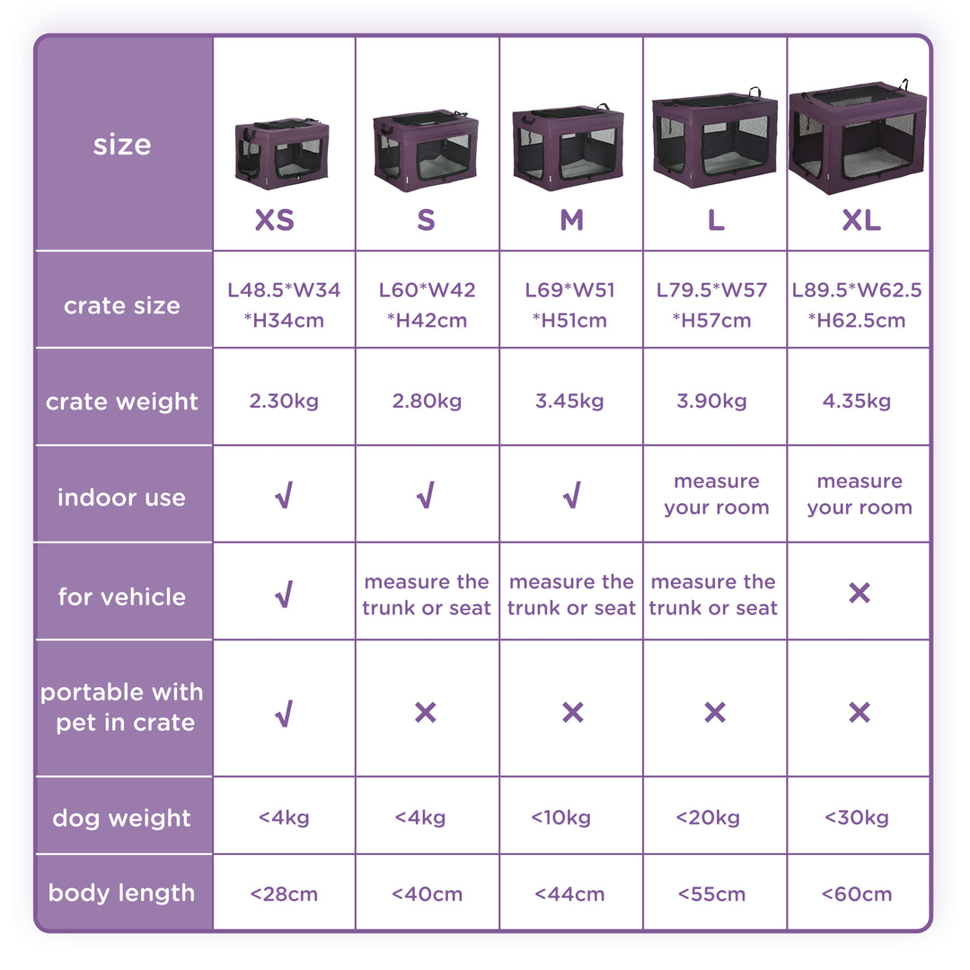 80cm Pet Carrier, with Cushion, for Small and Medium Dogs - Purple