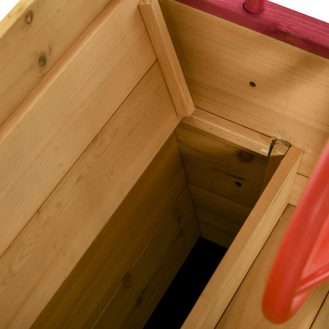 Kids Wooden Sand Pit Children Sandbox Pirate Ship Sandboat Play Station for Outdoor w/ Canopy Shade Storage Bench Bottom Liner