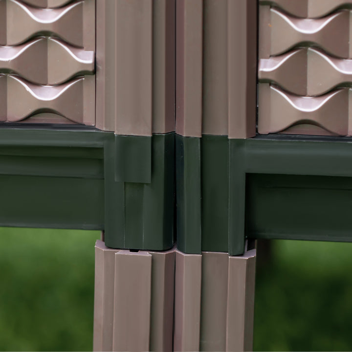 MCL 50cm x 50cm x 46.5cm Set of 2 41L Garden Raised Bed, Elevated Planter Box, Flower Vegetables Planting Container with Self-Watering Design and Drainage Holes