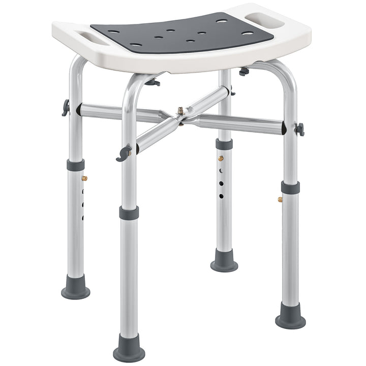 HOMCOM 44-51.5cm Aluminium Frame Shower/Bath Stool
