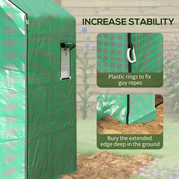 Greenhouse Cover Replacement Walk-in PE Hot House Cover with Roll-up D