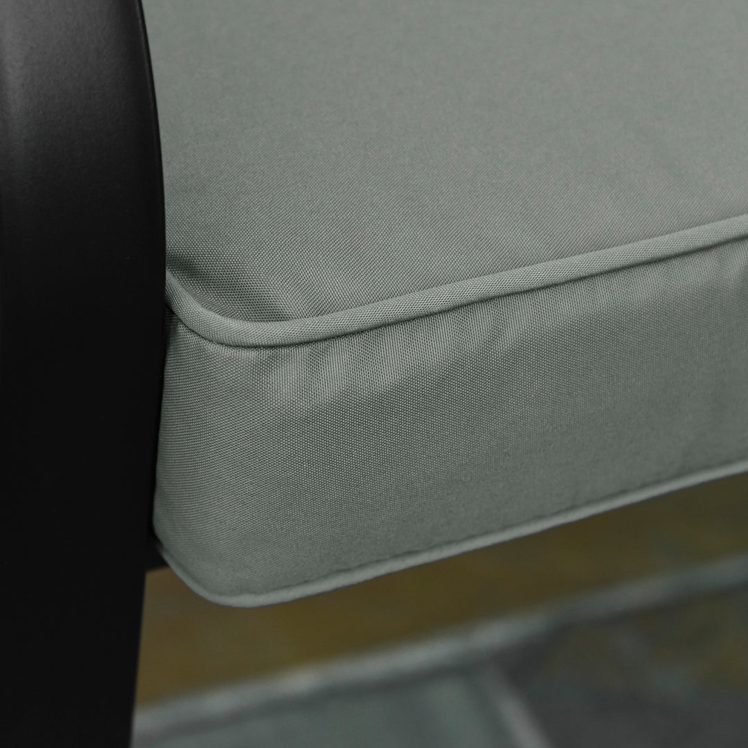 MCL Garden Bench Cushion 2 Seater Loveseat Seat Pad for Patio Swing Furniture for Indoor & Outdoor Use, 120 x 50 x 8 cm, Grey