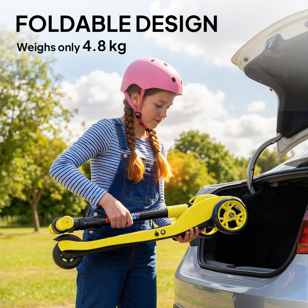 Three-Wheel Foldable Electric Scooter for Kids Aged 6-10 Years