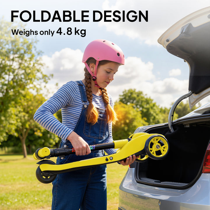 Three-Wheel Foldable Electric Scooter for Kids Aged 6-10 Years