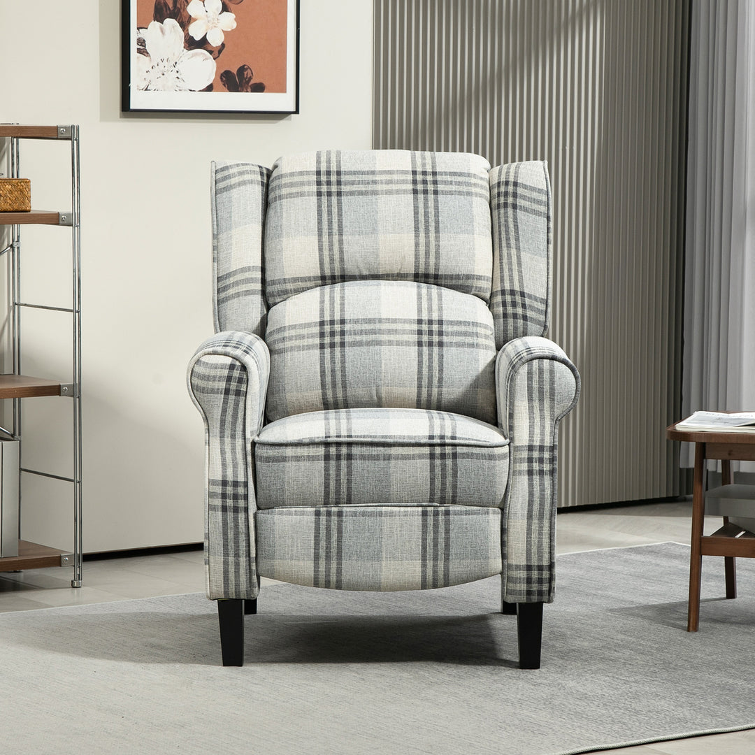160° Reclining Armchair, with Footrest - Grey