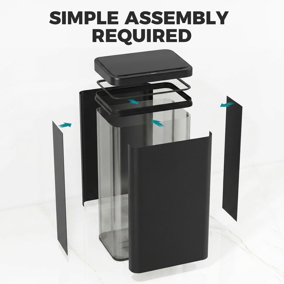 50L Sensor Bin with Soft-Close Lid, Stainless Steel Automatic Touchles