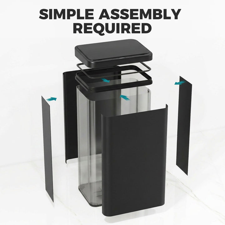 50L Sensor Bin with Soft-Close Lid, Stainless Steel Automatic Touchles
