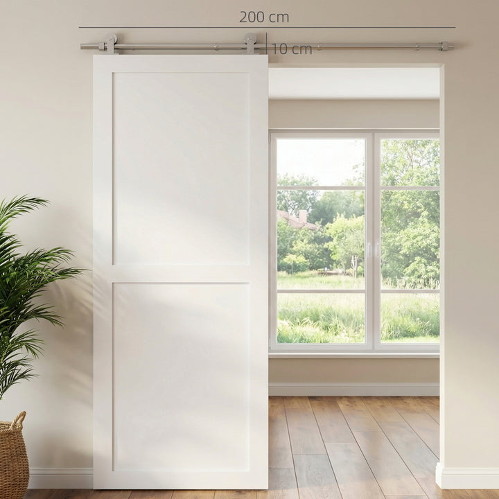 Sliding Door Hardware Kit Smooth Quiet 304 Stainless Steel for 200cm T