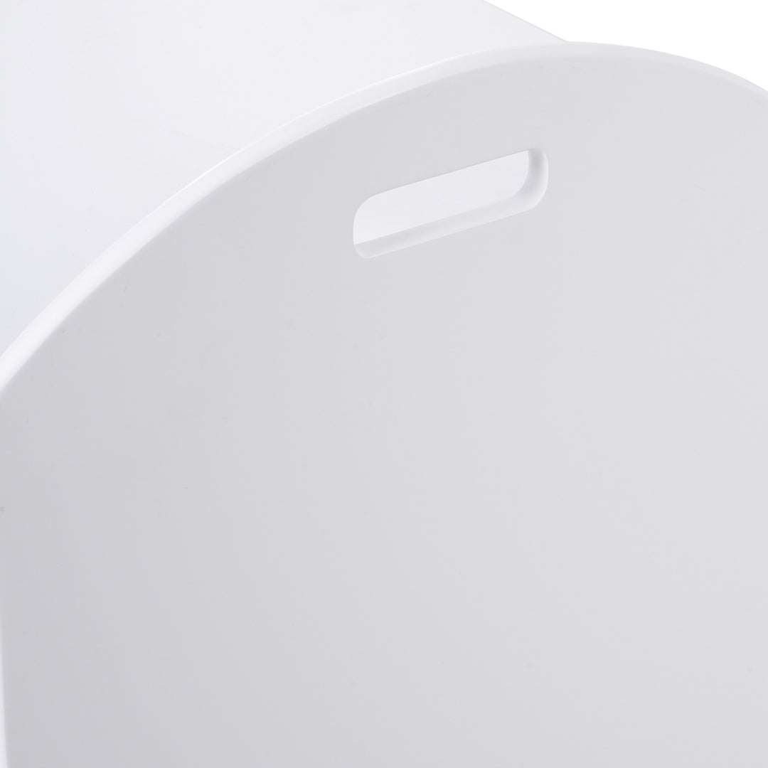 MCL Kids Wooden Toy Box Organizer Children's Toy Storage with Lid Safety Hinge Side Handle Playroom Furniture White