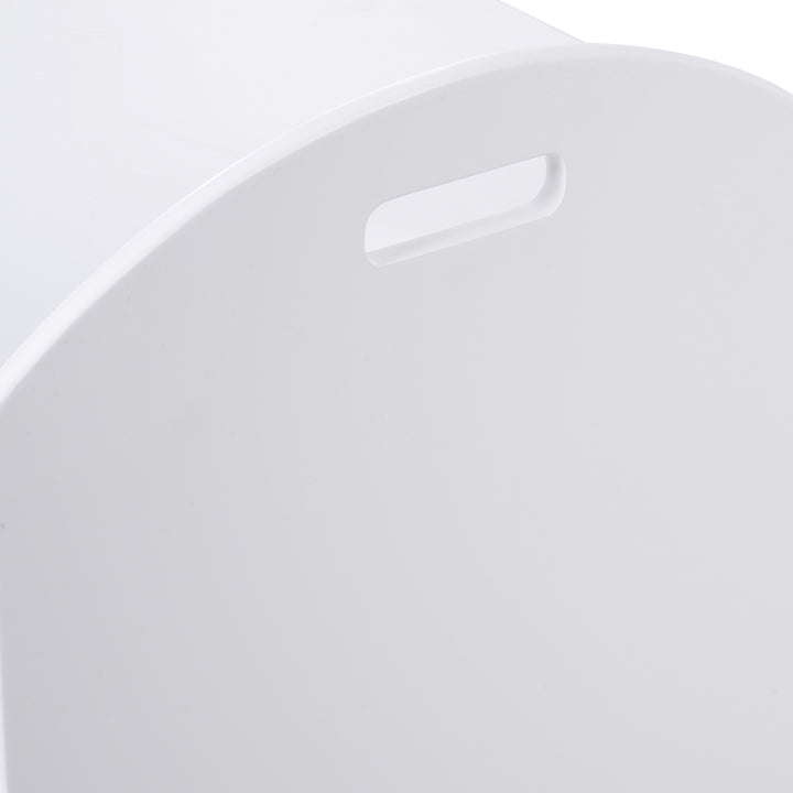 MCL Kids Wooden Toy Box Organizer Children's Toy Storage with Lid Safety Hinge Side Handle Playroom Furniture White