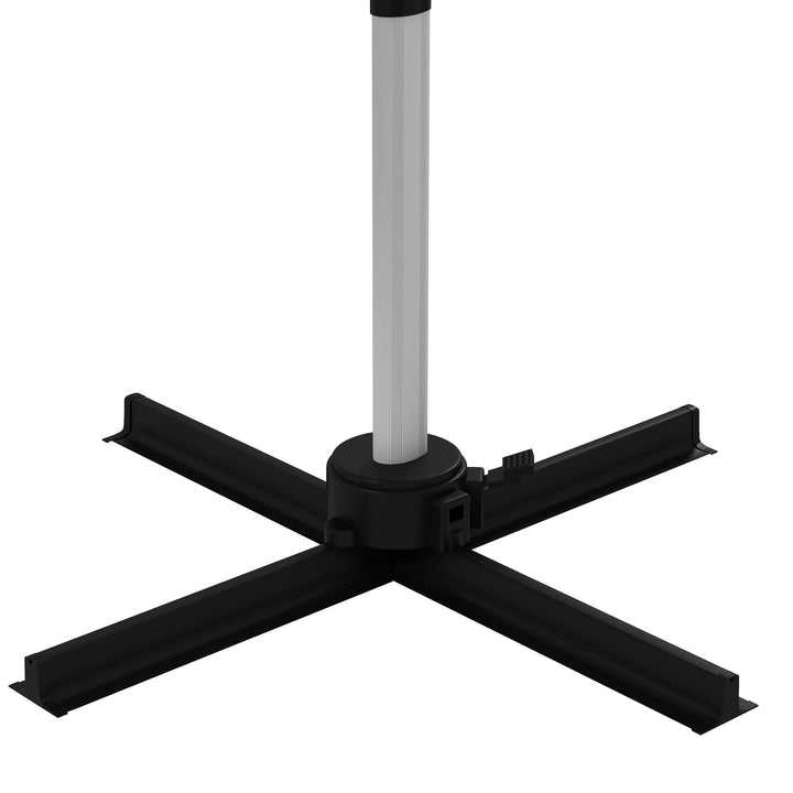 Square Cantilever Garden Parasol, with Five-Position Canopy - Green