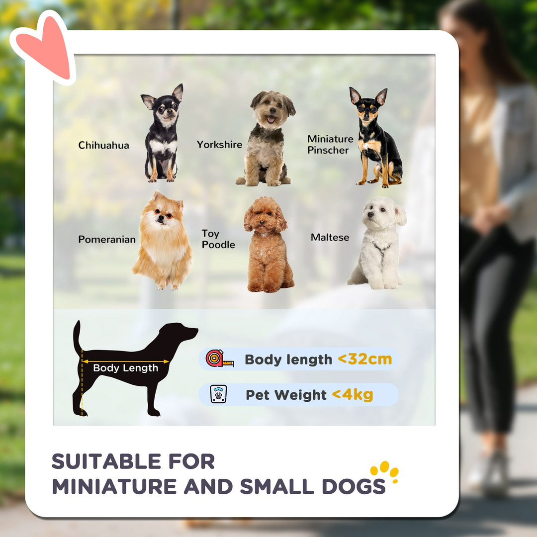 Dog Pram Dog Stroller Foldable Pet Pushchair with 4 Wheels, Safety Leashes, Cup Holder for Small Dogs, Grey