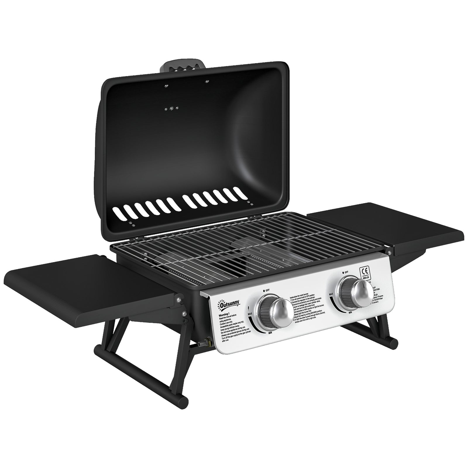 Two-Burner Compact Gas Grill - Black