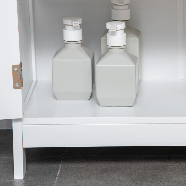 Modern Bathroom Floor Cabinet - White