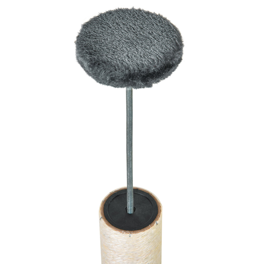 Floor to Ceiling Cat Tree for Indoor Cats Play Tower Climbing Activity Center Scratching Post Platforms Condo Adjustable Height 220-265cm Dark Grey