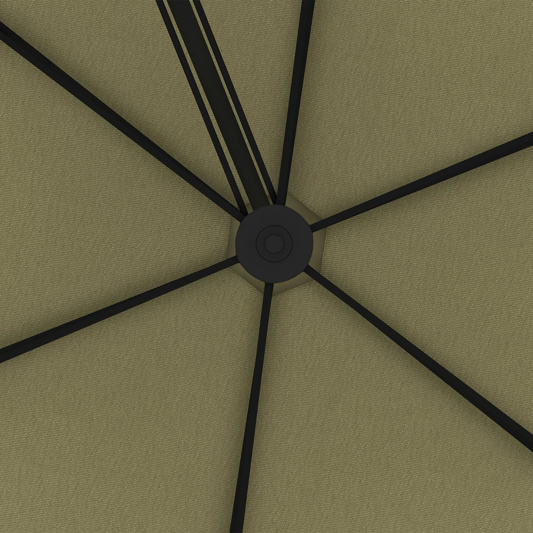 3(m) Solar LED Cantilever Parasol - Beige