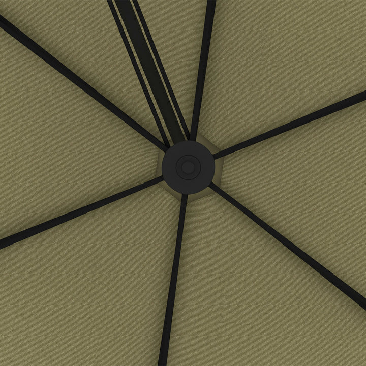 3(m) Solar LED Cantilever Parasol - Beige