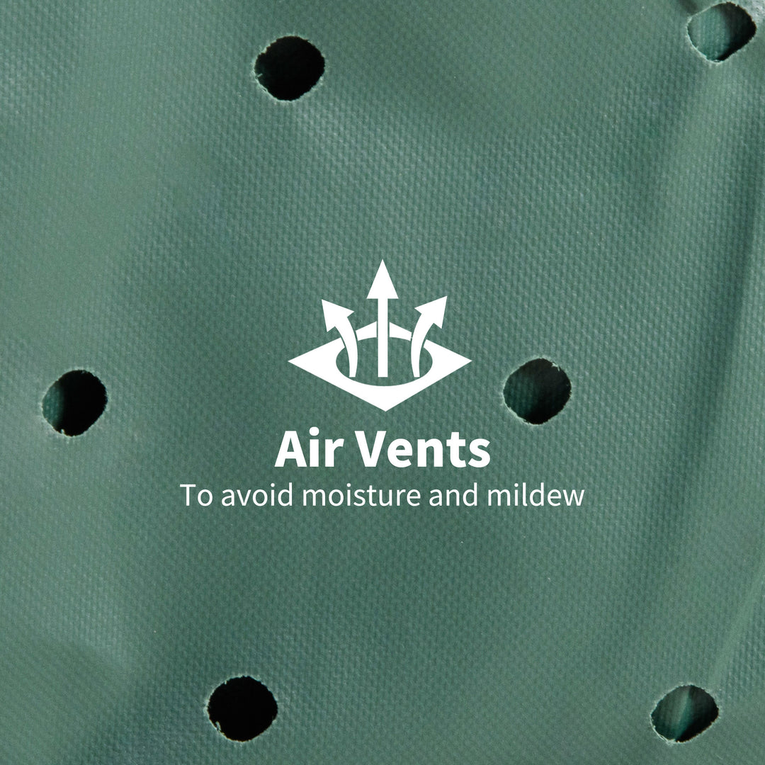 MCL Garden Patio Large Furniture Set Round Cover 600D Oxford Waterproof, Ф193 x 80H cm, Green