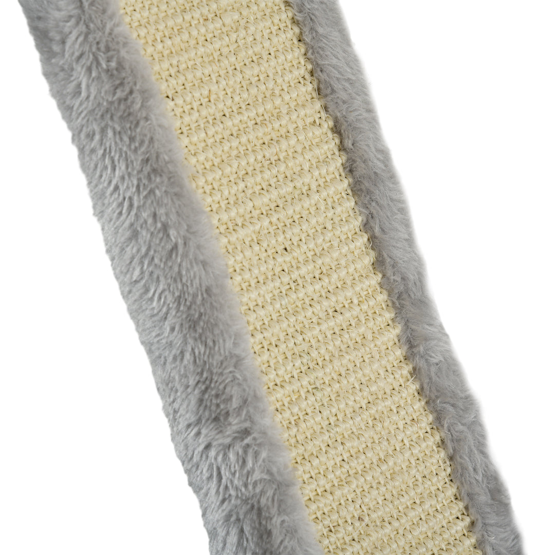 Three-Piece Wall-Mounted Cat Shelves, with Hammock, Ladder, Platforms, Scratching Post - Grey
