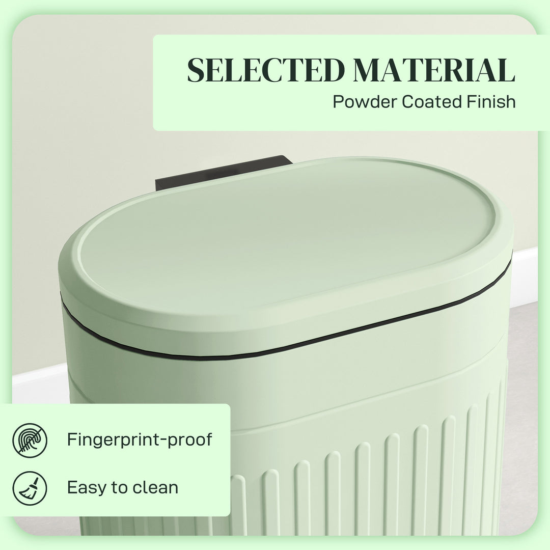 20L Metal Kitchen Bin, with Soft-Close Lid - Light Green
