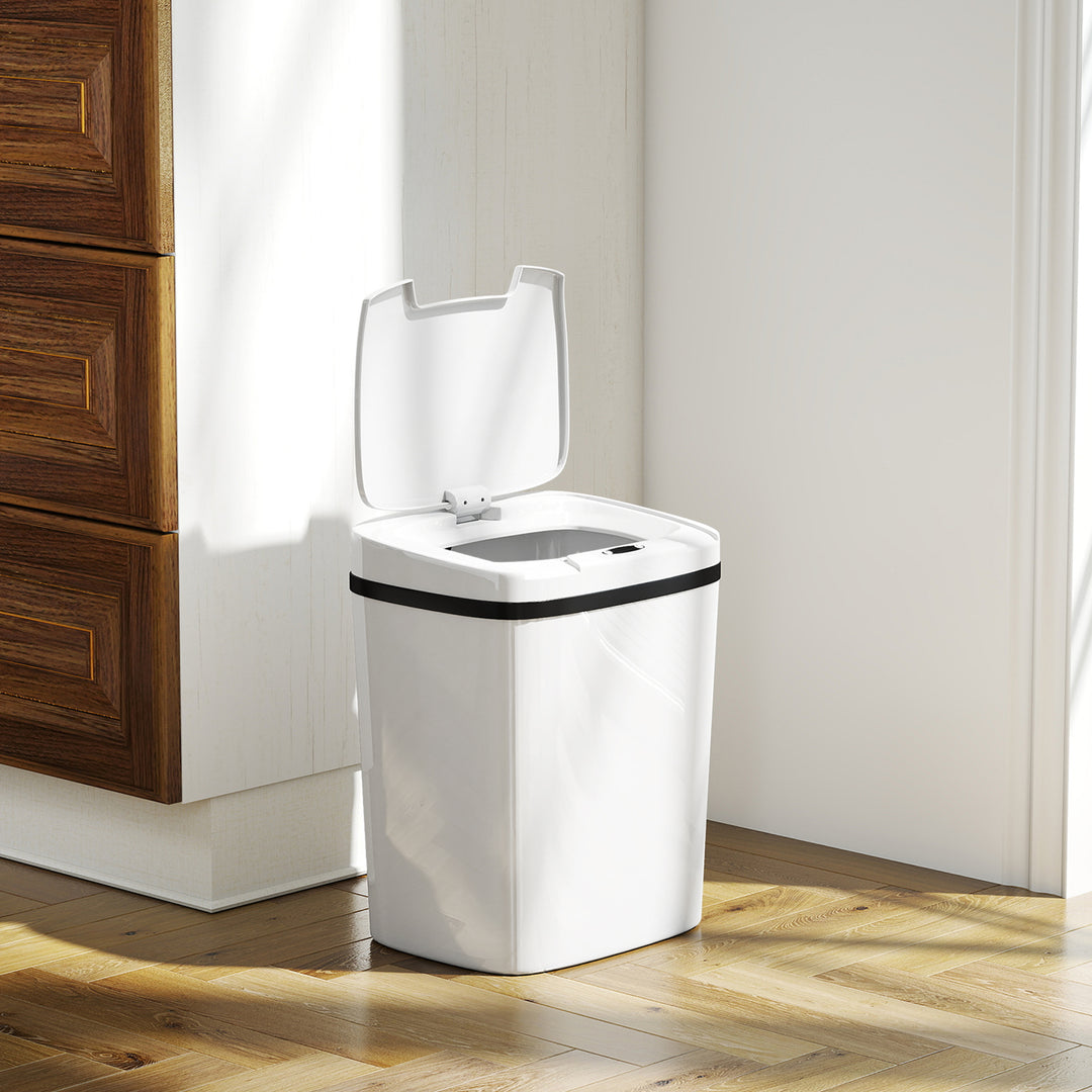 15L Sensor Bin, Automatic Touchless Kitchen Bin, Easy Clean, Battery Operated for Home Office, Bedroom, Bathroom