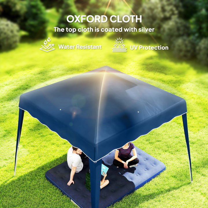 3 M x 3 M Base/ 2.5 M x 2.5 M Top Pop Up Gazebo, 2 Person Setup Instant with Carry Bag, Height Adjustable Slant Leg Party Tent Instant Event Shelter for Garden, Patio