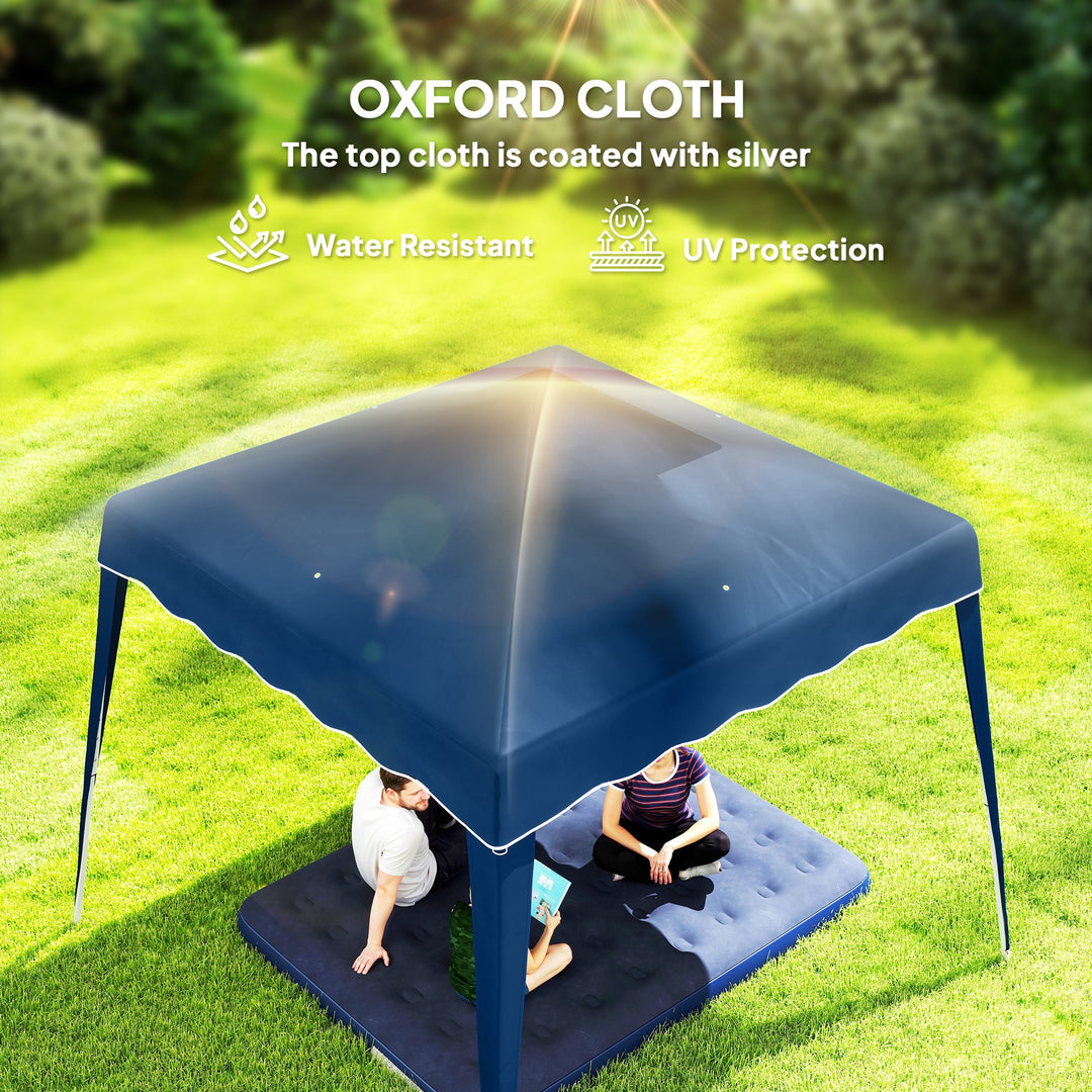 MCL 3 M x 3 M Base/ 2.5 M x 2.5 M Top Pop Up Gazebo, 2 Person Setup Instant with Carry Bag, Height Adjustable Slant Leg Party Tent Instant Event Shelter for Garden, Patio