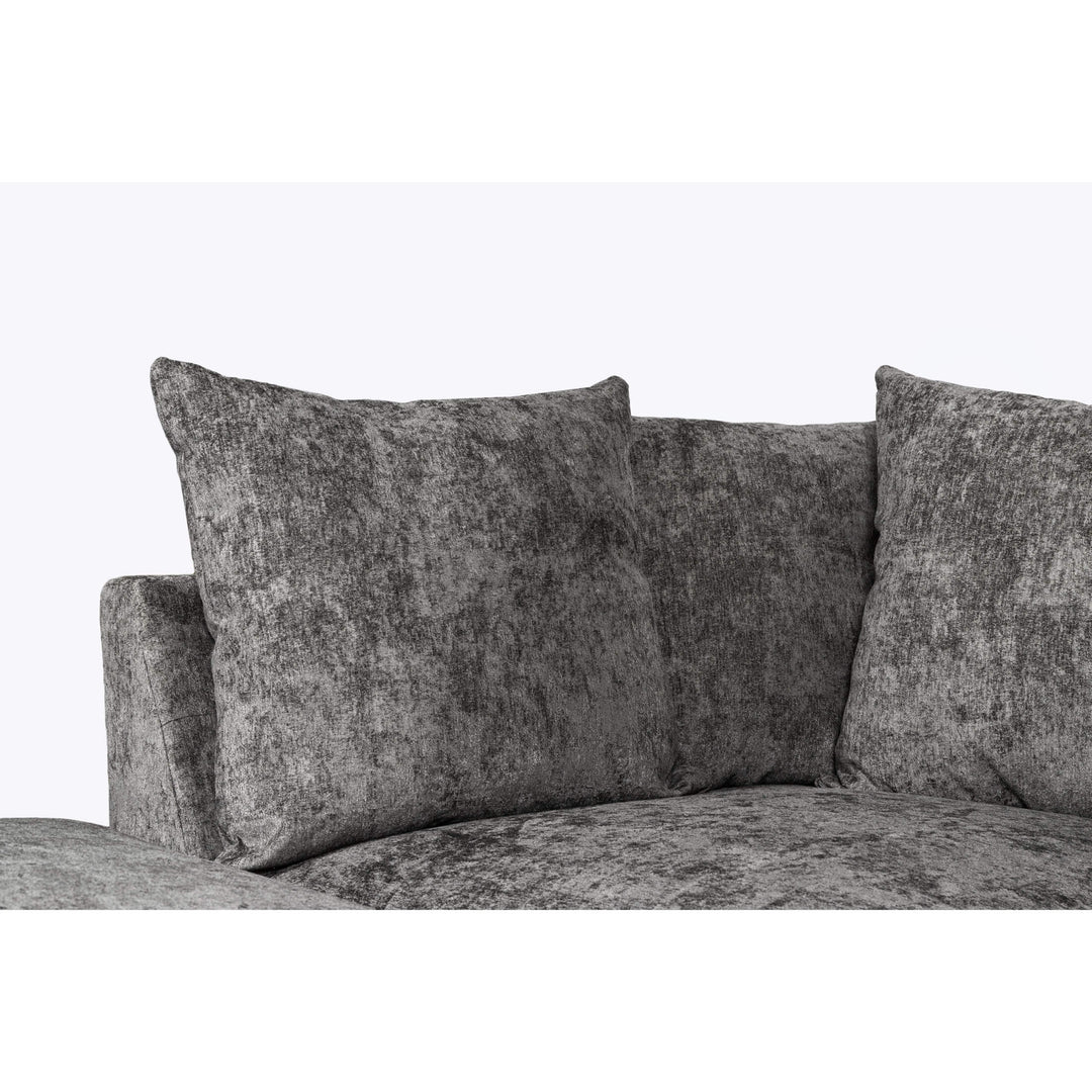 Repton U Shaped Fabric Sofa Grey