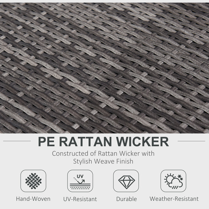 MCL 6-Seater Rattan Sofa Furniture Set W/ Cushions, Steel Frame-Grey