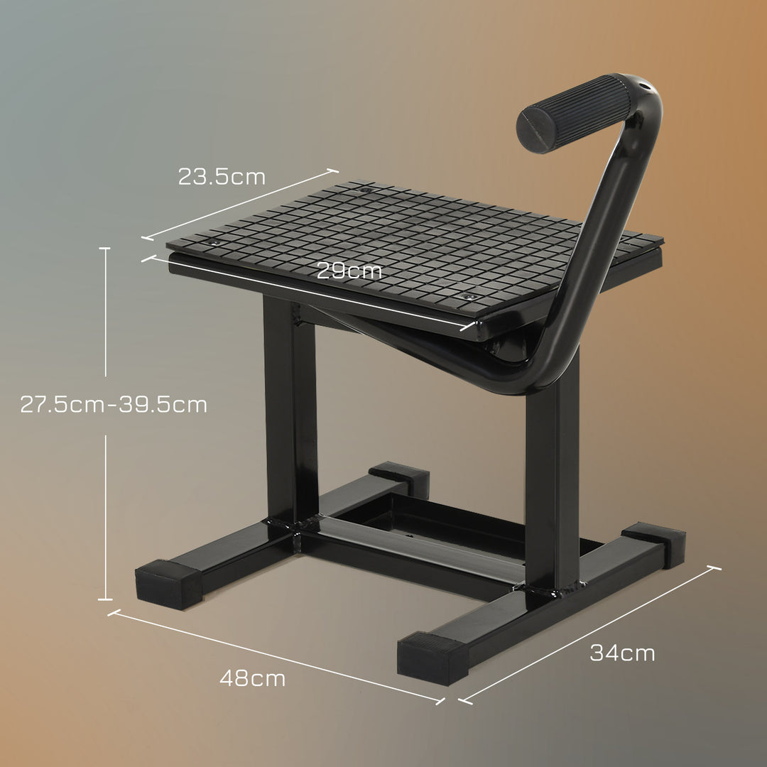 Steel Motorbike Jack Lift, 27.5 / 39.5 H cm - Black
