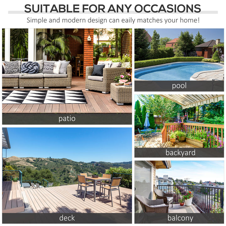 MCL PE Wicker Rattan Garden Coffee Table - Mixed Grey