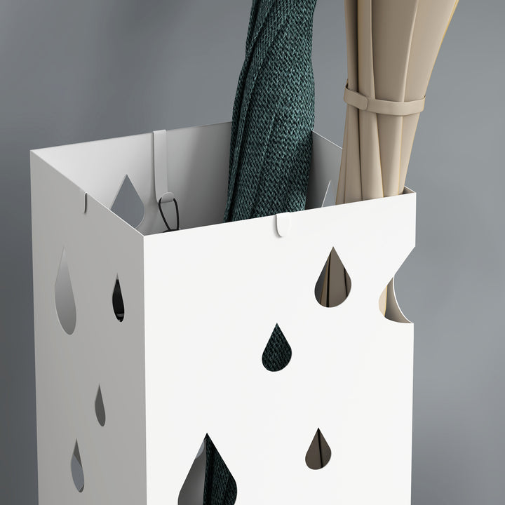 Six-Umbrella Steel Holder Stand - White