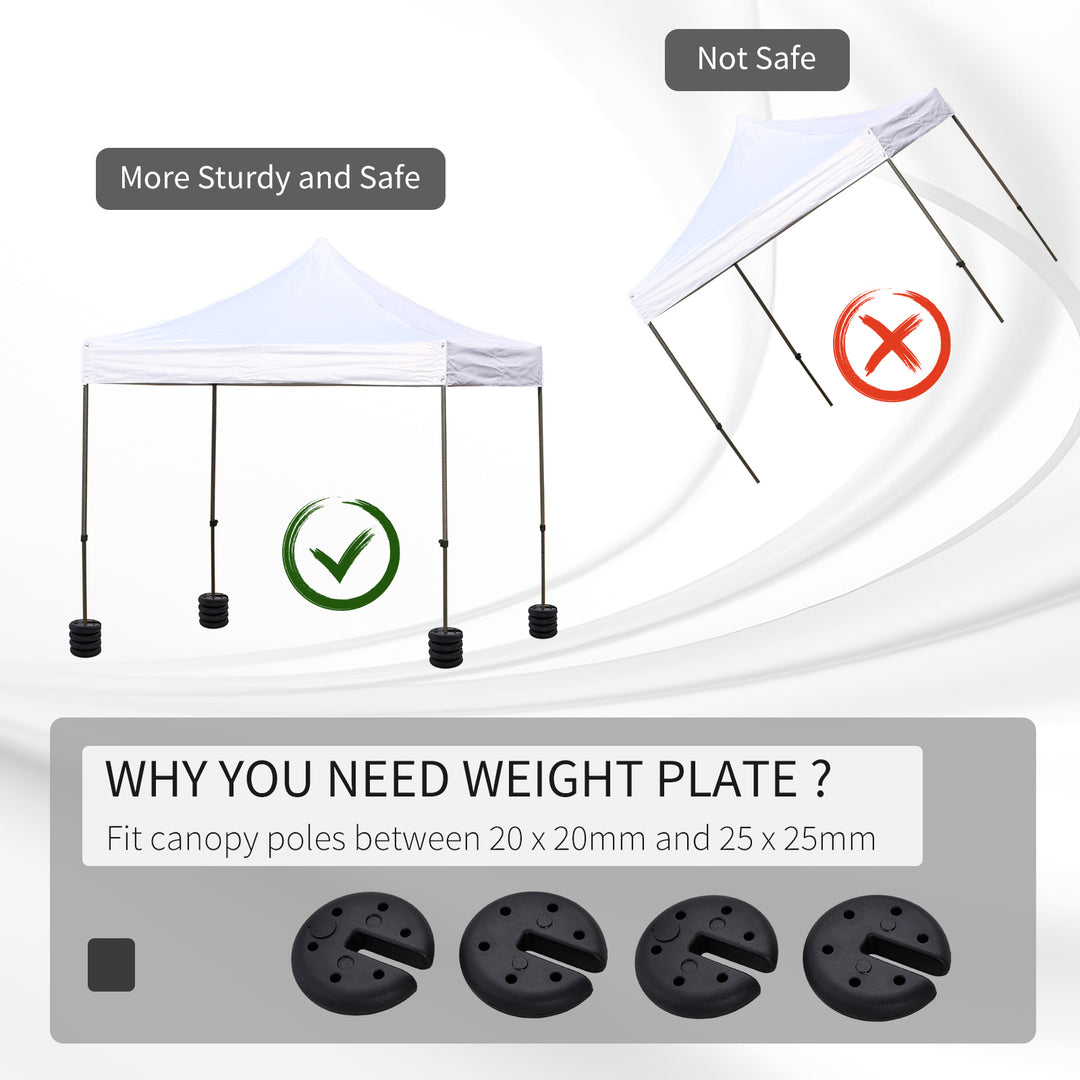 Pop up Canopy Weight Set of 4, Heavy Duty Sand Fillable Tent Leg Weights for Marquee Party Tent Canopy, Total 20kg