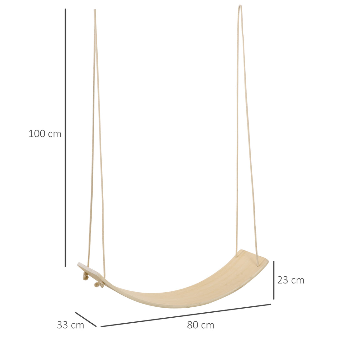 MCL Wood Wobble Board with Ropes, Balance Board for Full Body Workout, Multipurpose for Kids and Adults