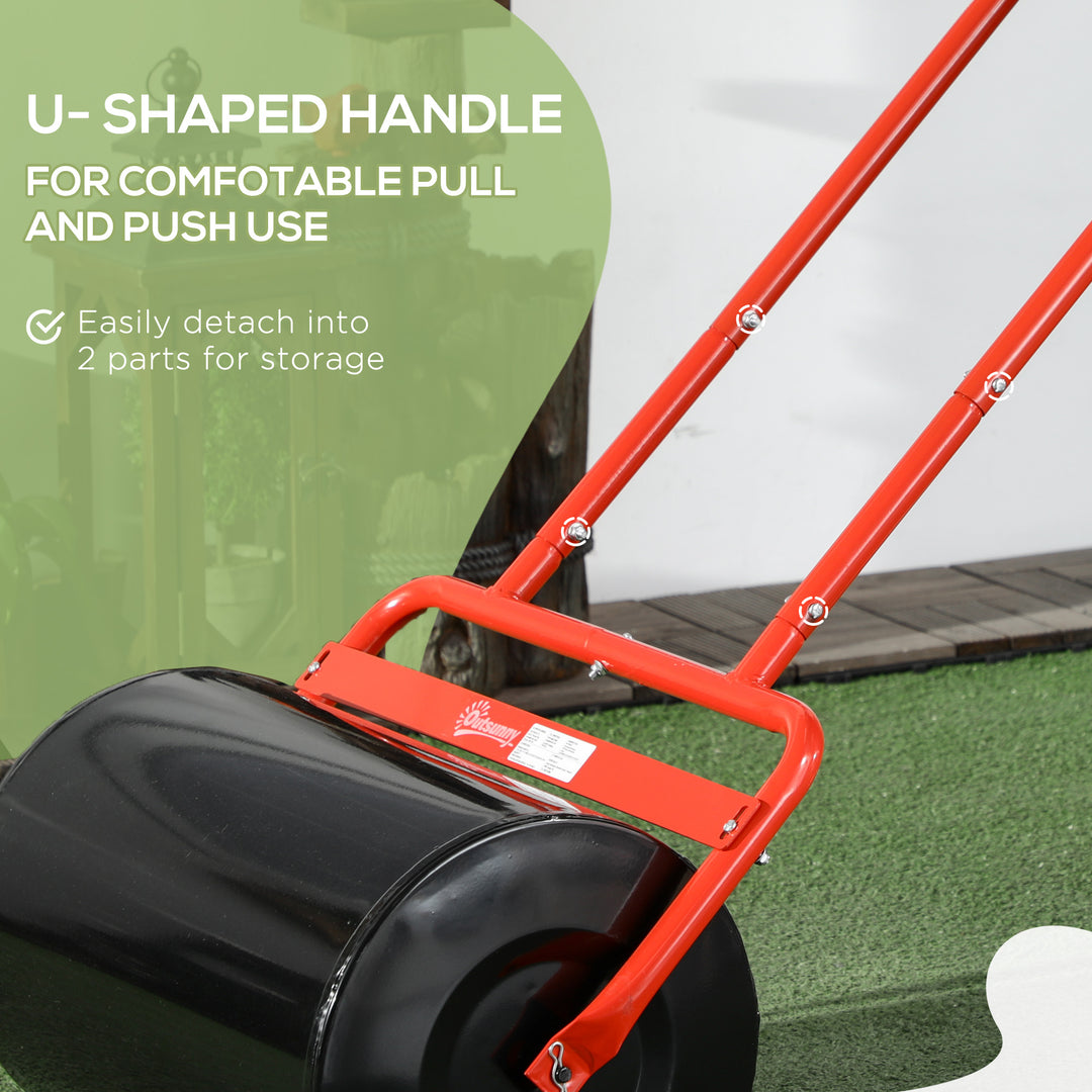 38L Fillable Cylinder Steel Lawn Roller - Red
