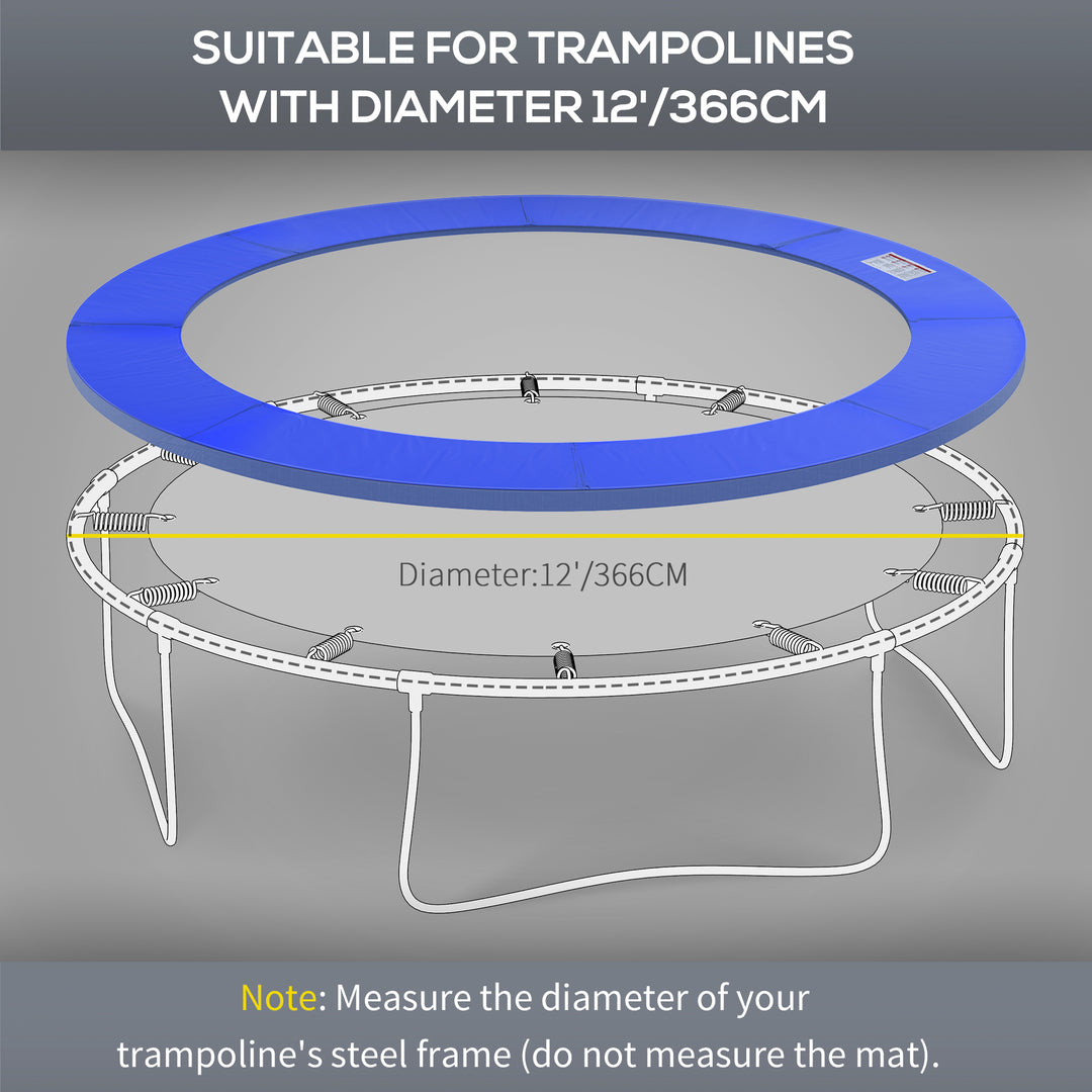 12ft Trampoline Pad Φ366cm Trampoline Accessories Surround Pad Thick Foam Pads Padding Replacement Spare- Blue