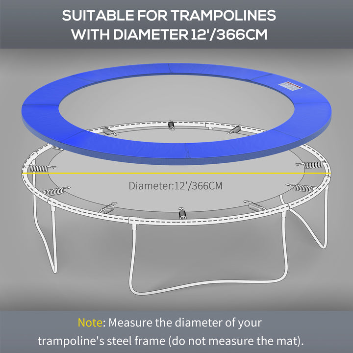12ft Trampoline Pad Φ366cm Trampoline Accessories Surround Pad Thick Foam Pads Padding Replacement Spare- Blue
